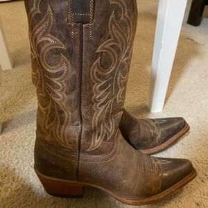 Genuine leather snip toe cowboys boots